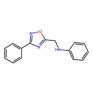 N-[(3-phenyl-1,2,4-oxadiazol-5-yl)methyl]aniline structure