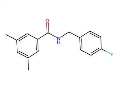 N-[(4-fluorophenyl)methyl]-3,5-dimethylbenzamide structure
