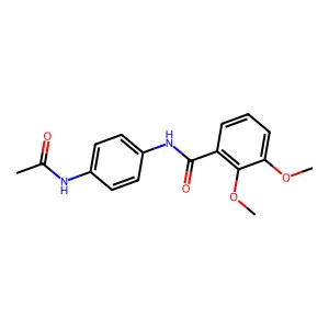 N-[4-(acetylamino)phenyl]-2,3-dimethoxybenzamide structure