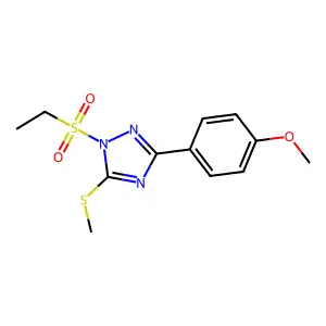 1-Ethylsulfonyl-3-(4-methoxyphenyl)-5-methylsulfanyl-1,2,4-triazole structure