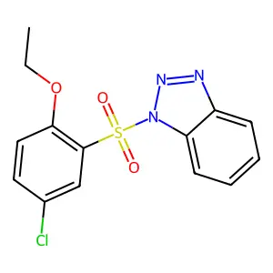 1-[(5-chloro-2-ethoxyphenyl)sulfonyl]-1H-1,2,3-benzotriazole structure