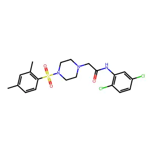 N-(2,5-dichlorophenyl)-2-{4-[(2,4-dimethylphenyl)sulfonyl]piperazinyl}acetamid e structure