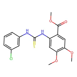 Methyl 2-{[(3-chlorophenyl)carbamothioyl]amino}-4,5-dimethoxybenzoate structure