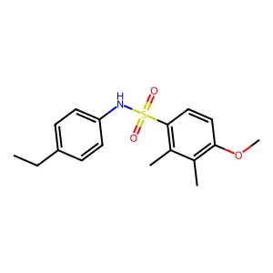 N-(4-ethylphenyl)-4-methoxy-2,3-dimethylbenzenesulfonamide structure