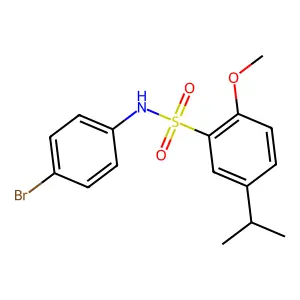N-(4-bromophenyl)-2-methoxy-5-propan-2-ylbenzenesulfonamide structure