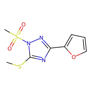 3-(2-Furanyl)-1-(methylsulfonyl)-5-(methylthio)-1H-1,2,4-triazole structure
