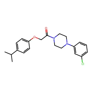 1-[4-(3-Chlorophenyl)piperazin-1-yl]-2-(4-propan-2-ylphenoxy)ethanone structure
