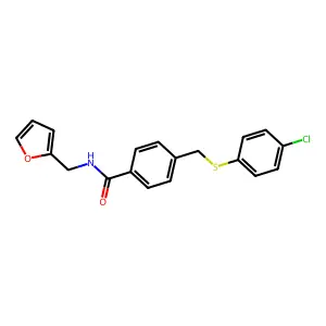 4-[(4-chlorophenyl)sulfanylmethyl]-N-(furan-2-ylmethyl)benzamide structure