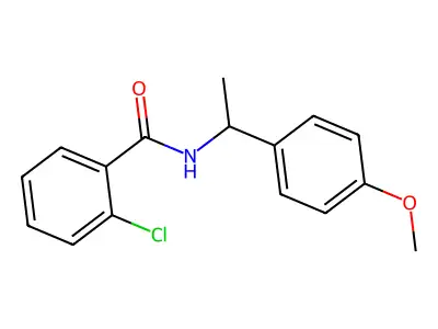 2-chloro-N-[1-(4-methoxyphenyl)ethyl]benzamide structure