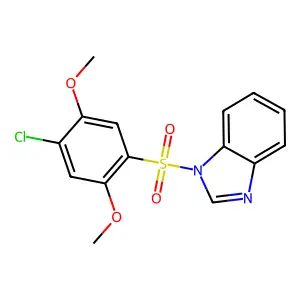 1-[(4-chloro-2,5-dimethoxyphenyl)sulfonyl]-1H-benzimidazole structure