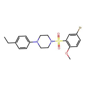 1-(5-Bromo-2-methoxybenzenesulfonyl)-4-(4-ethylphenyl)piperazine structure
