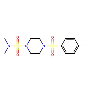 N,N-dimethyl-4-[(4-methylphenyl)sulfonyl]-1-piperazinesulfonamide structure