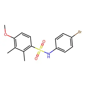 N-(4-bromophenyl)-4-methoxy-2,3-dimethylbenzene-1-sulfonamide structure