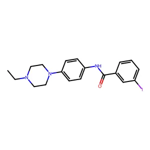 N-[4-(4-ethylpiperazin-1-yl)phenyl]-3-iodobenzamide structure