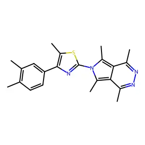 4-(3,4-dimethylphenyl)-5-methyl-2-(1,4,5,7-tetramethylpyrrolo[3,4-d]pyridazin-6-yl)-1,3-thiazole structure