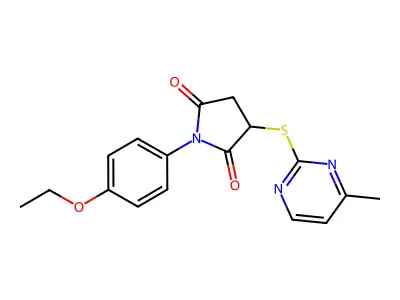 1-(4-Ethoxyphenyl)-3-[(4-methylpyrimidin-2-yl)sulfanyl]pyrrolidine-2,5-dione structure