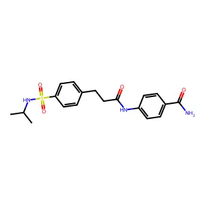 4-[3-[4-(Propan-2-ylsulfamoyl)phenyl]propanoylamino]benzamide structure