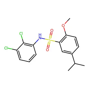 N-(2,3-dichlorophenyl)-2-methoxy-5-propan-2-ylbenzenesulfonamide structure