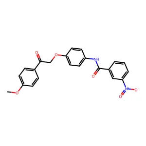 N-[4-[2-(4-methoxyphenyl)-2-oxoethoxy]phenyl]-3-nitrobenzamide structure