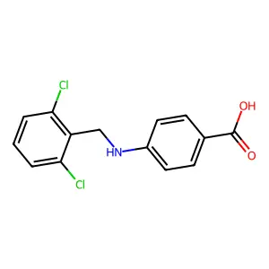4-[(2,6-Dichlorobenzyl)amino]benzoic acid structure