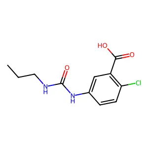 2-Chloro-5-[(propylcarbamoyl)amino]benzoic acid structure
