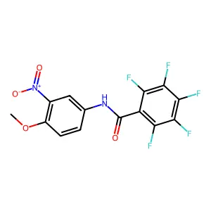 2,3,4,5,6-pentafluoro-N-(4-methoxy-3-nitrophenyl)benzamide structure