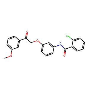 2-chloro-N-[3-[2-(3-methoxyphenyl)-2-oxoethoxy]phenyl]benzamide structure