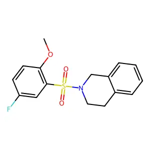 2-[(5-Fluoro-2-methoxyphenyl)sulfonyl]-1,2,3,4-tetrahydroisoquinoline structure
