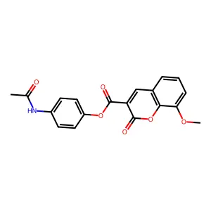 4-acetamidophenyl 8-methoxy-2-oxo-2H-chromene-3-carboxylate structure