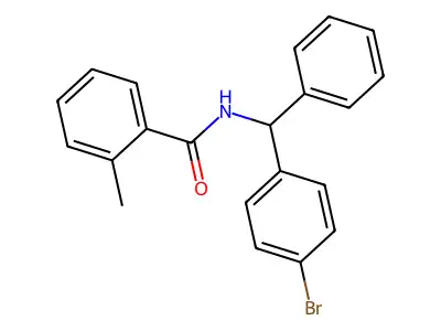 N-[(4-bromophenyl)-phenylmethyl]-2-methylbenzamide structure