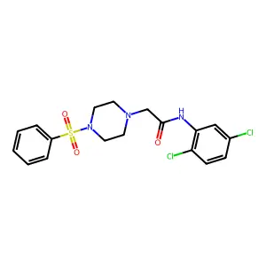 2-[4-(benzenesulfonyl)piperazin-1-yl]-N-(2,5-dichlorophenyl)acetamide structure
