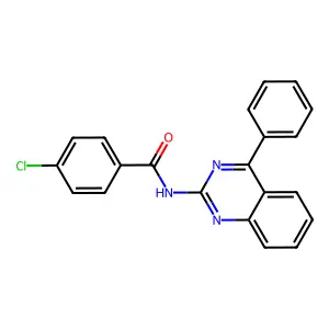 4-chloro-N-(4-phenylquinazolin-2-yl)benzamide structure