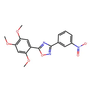 3-(3-Nitrophenyl)-5-(2,4,5-trimethoxyphenyl)-1,2,4-oxadiazole structure