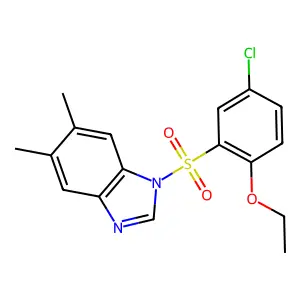1-(5-Chloro-2-ethoxyphenyl)sulfonyl-5,6-dimethylbenzimidazole structure