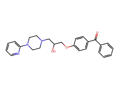 1-(4-Benzoylphenoxy)-3-[4-(pyridin-2-yl)piperazin-1-yl]propan-2-ol structure