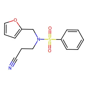 N-(2-cyanoethyl)-N-(furan-2-ylmethyl)benzenesulfonamide structure