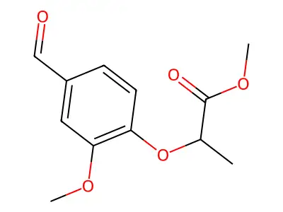 Methyl 2-(4-formyl-2-methoxyphenoxy)propanoate structure