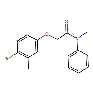 2-(4-bromo-3-methylphenoxy)-N-methyl-N-phenylacetamide structure