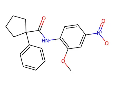 N-(2-methoxy-4-nitrophenyl)-1-phenylcyclopentane-1-carboxamide structure