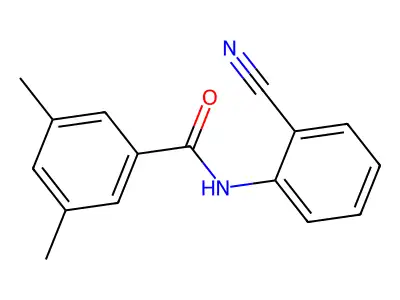 N-(2-cyanophenyl)-3,5-dimethylbenzamide structure