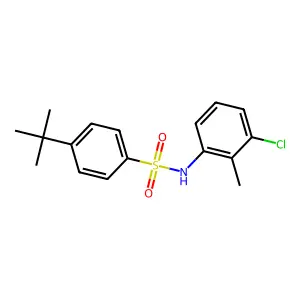 4-tert-butyl-N-(3-chloro-2-methylphenyl)benzenesulfonamide structure