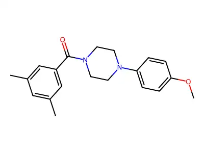 (3,5-Dimethylphenyl)-[4-(4-methoxyphenyl)piperazin-1-yl]methanone structure