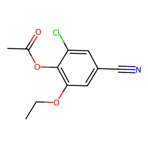 2-Chloro-4-cyano-6-ethoxyphenyl acetate structure
