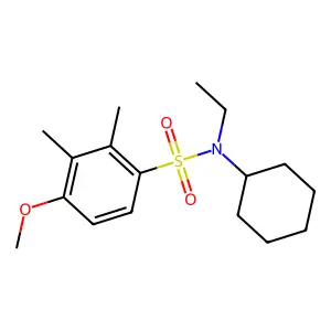 Cyclohexylethyl[(4-methoxy-2,3-dimethylphenyl)sulfonyl]amine structure