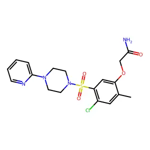 2-[4-Chloro-2-methyl-5-(4-pyridin-2-ylpiperazin-1-yl)sulfonylphenoxy]acetamide structure