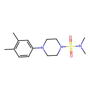 4-(3,4-dimethylphenyl)-N,N-dimethylpiperazine-1-sulfonamide structure