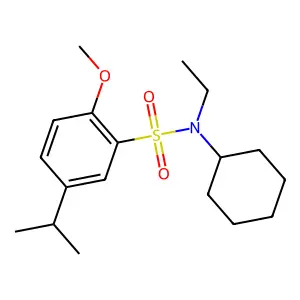 Cyclohexylethyl{[2-methoxy-5-(methylethyl)phenyl]sulfonyl}amine structure