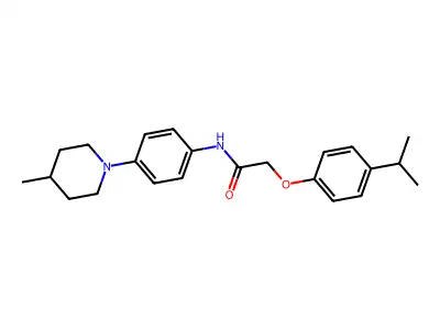 N-[4-(4-methylpiperidin-1-yl)phenyl]-2-(4-propan-2-ylphenoxy)acetamide structure
