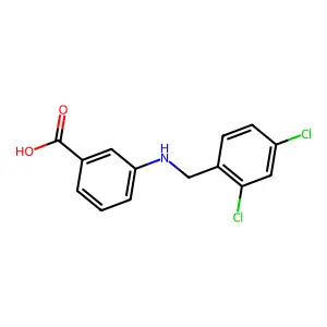 3-[(2,4-Dichlorobenzyl)amino]benzoic acid structure