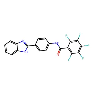 N-[4-(1H-benzimidazol-2-yl)phenyl]-2,3,4,5,6-pentafluorobenzamide structure